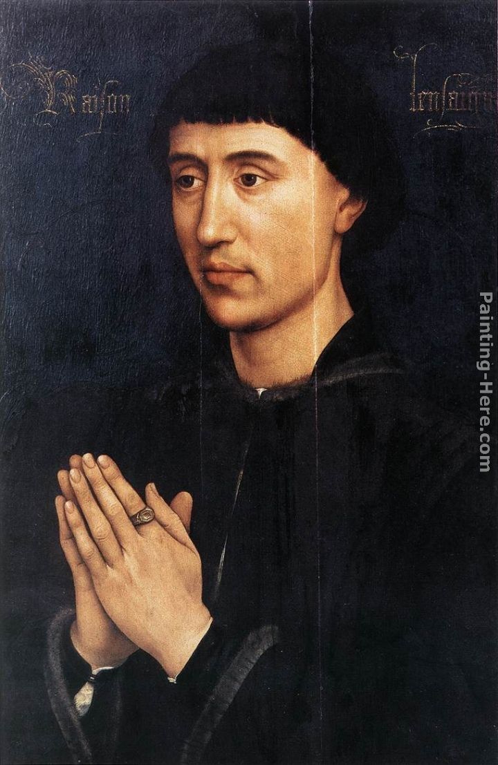 Rogier van der Weyden Portrait Diptych of Laurent Froimont right wing